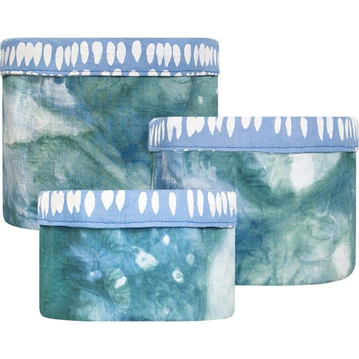 Stackable Bins: Watercolor - Olive-Organic