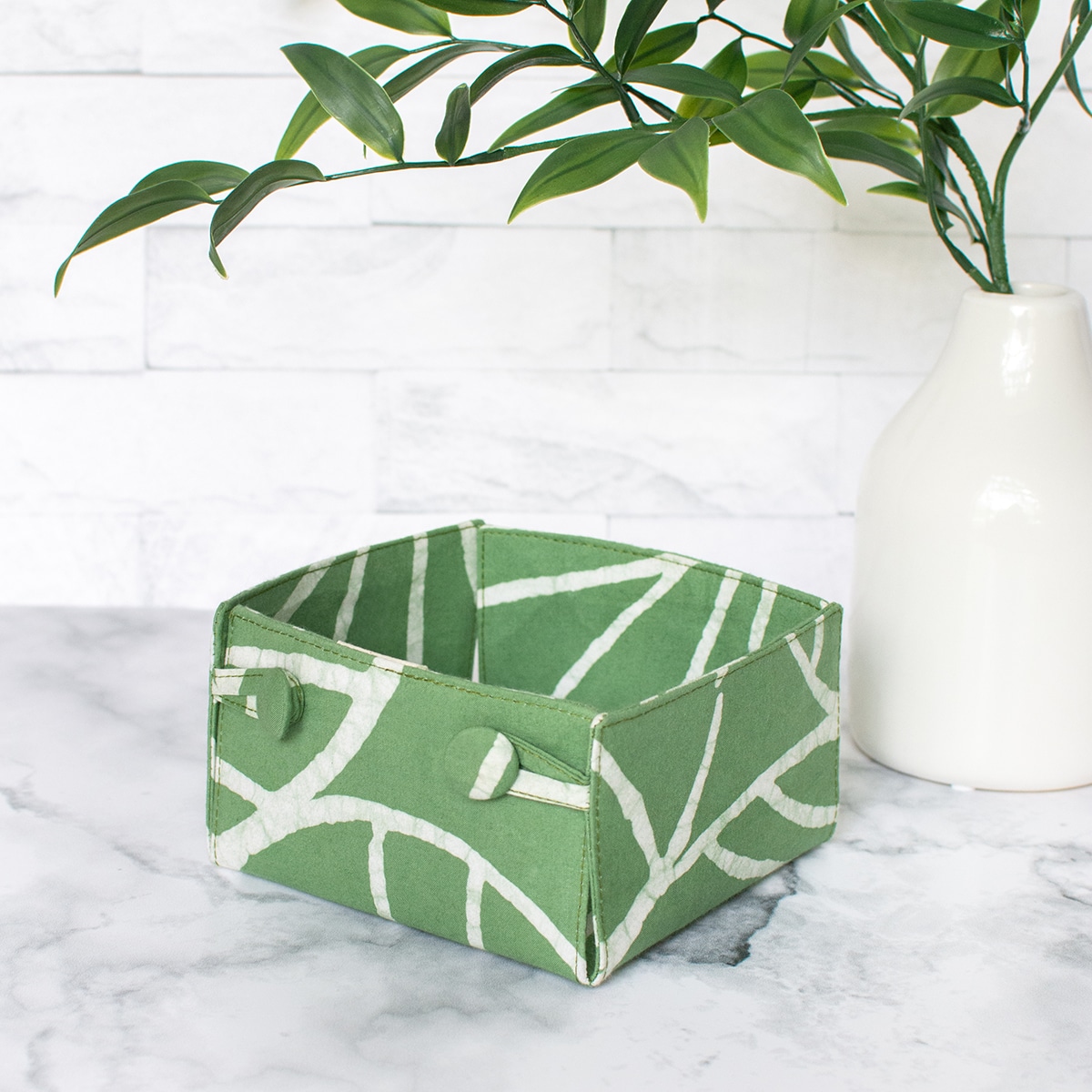 Button Basket Mini: Canopy - Sage-Organic