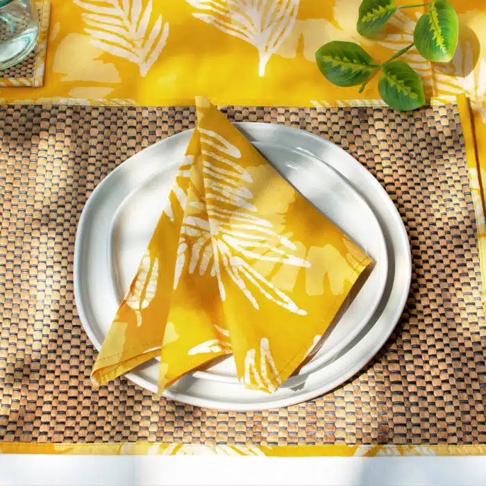 Napkin: Palms - Harvest Gold-Organic