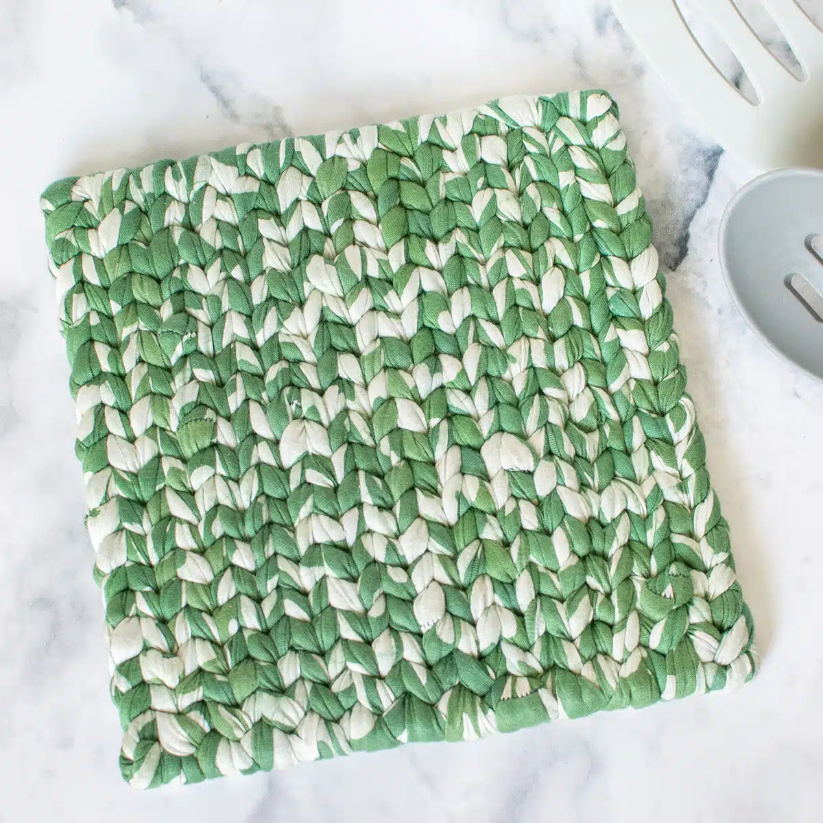 Trivet: Woven - Green-Organic - Image 3