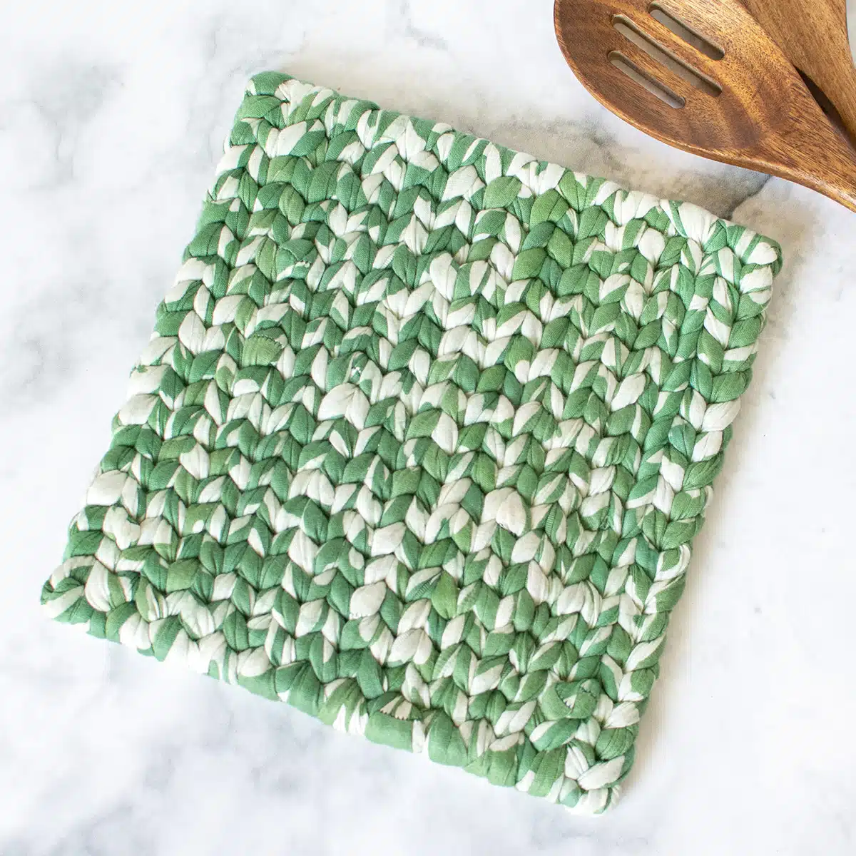 Trivet: Woven - Green-Organic - Image 2
