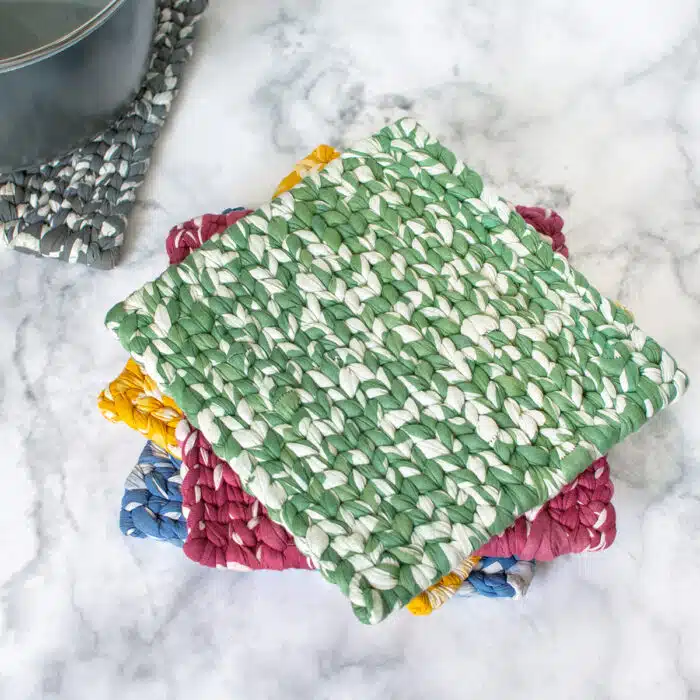 Trivet: Woven - Green-Organic