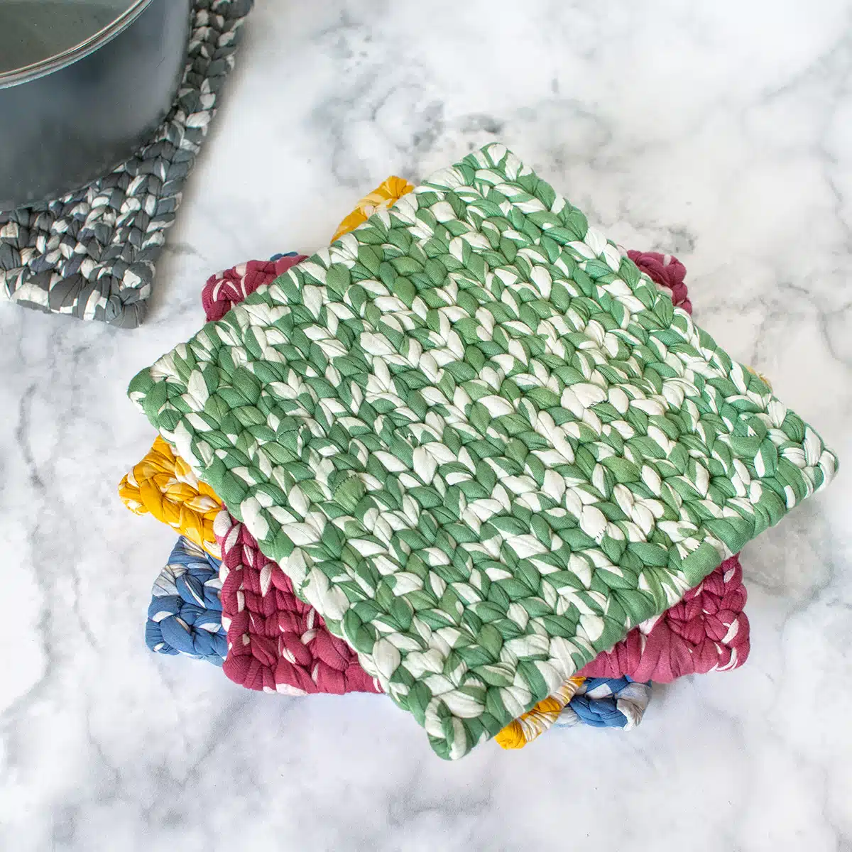 Trivet: Woven - Green-Organic