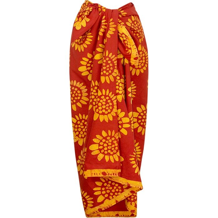 Sarong: Sunflower - Red-Organic
