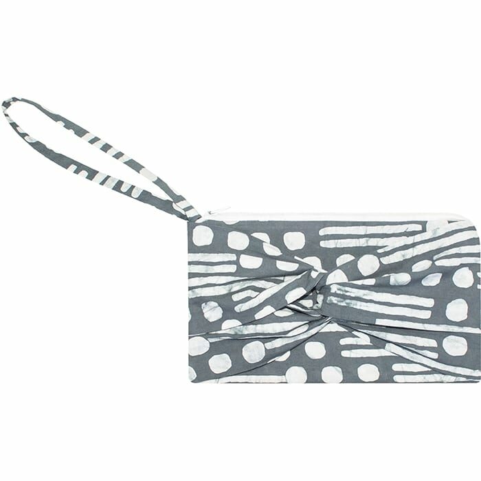 Twist Clutch: Morse Code - Charcoal-Organic