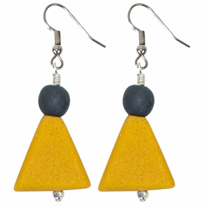 Fast Forward Dangle: Earrings - Mustard