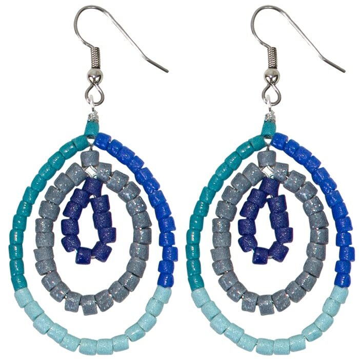 Ombre: Earrings - Stone Blue