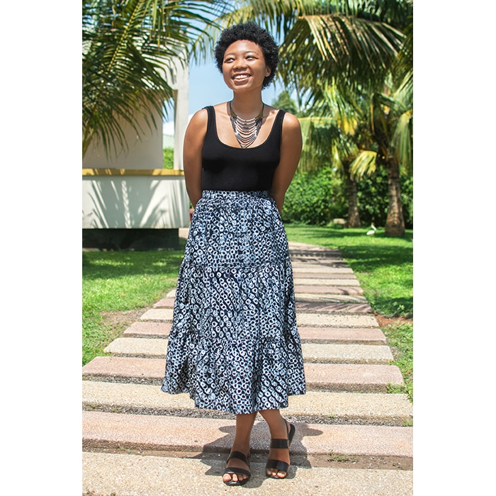 Tiered Skirt: Wildflower - Rosewood-Organic - Image 2