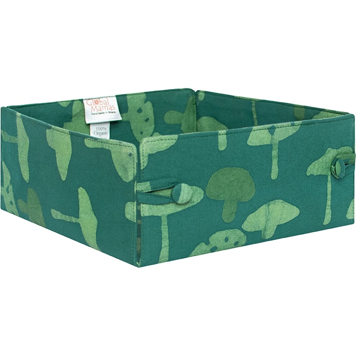 Button Basket: Mushrooms - Green-Organic