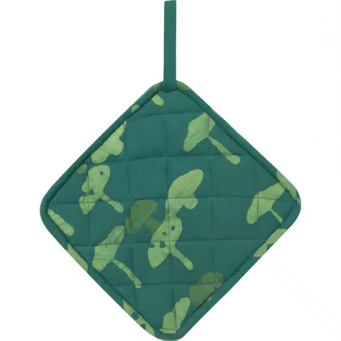 Pot Holder: Mushrooms - Green-Organic