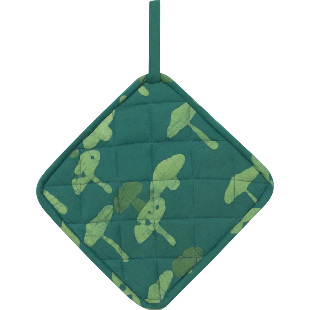 Pot Holder: Mushrooms - Green-Organic - Image 2
