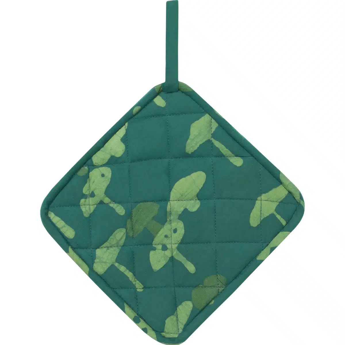 Pot Holder: Mushrooms - Green-Organic