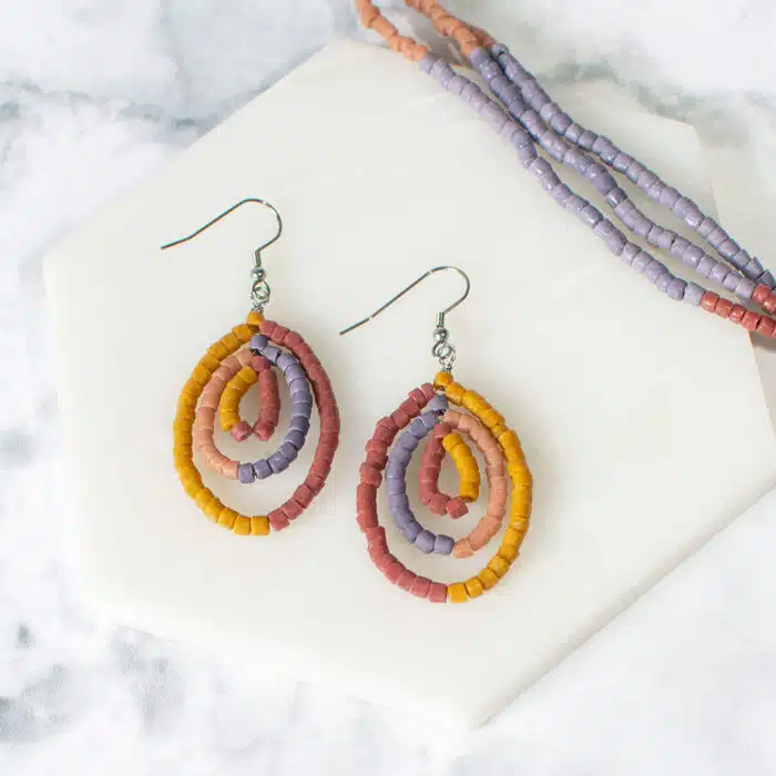 Azonto: Earrings - Rust