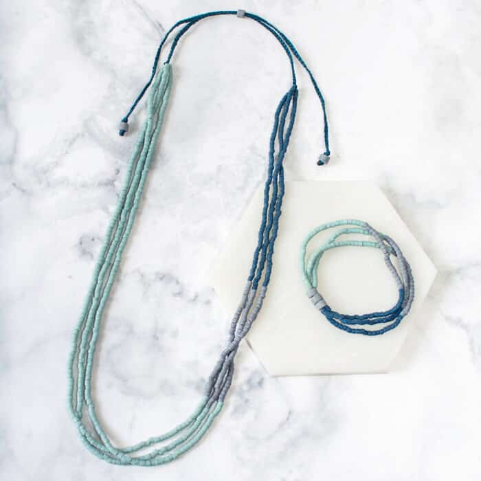 Color Block: Necklace - Sea Glass