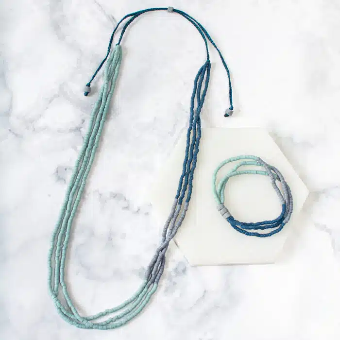 Color Block: Necklace - Sea Glass
