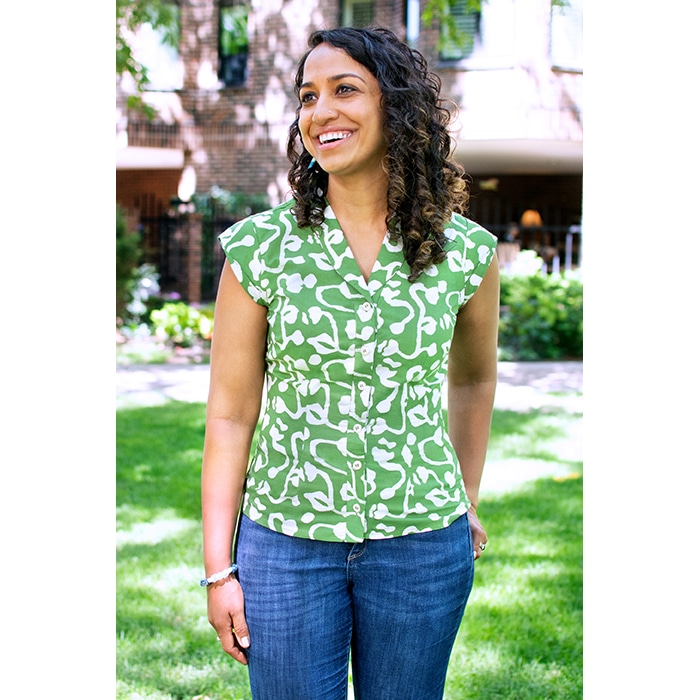 Retro Blouse: Brambles - Olive - Image 2