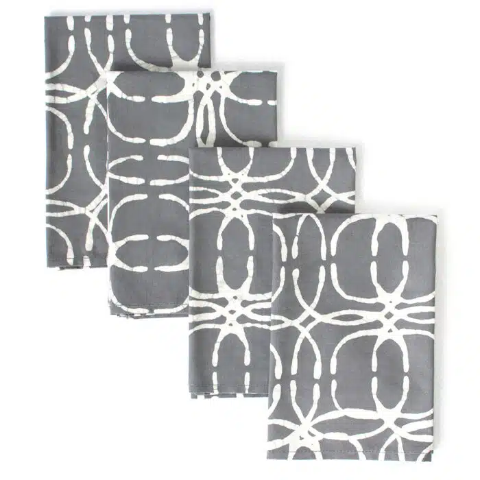 Napkin: Orbit - Charcoal-Organic