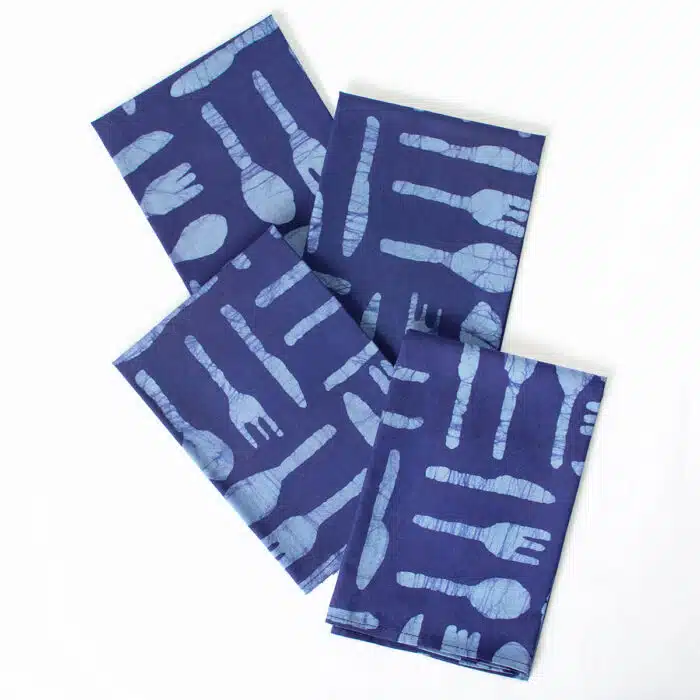 Napkin: Silverware - Blue-Organic