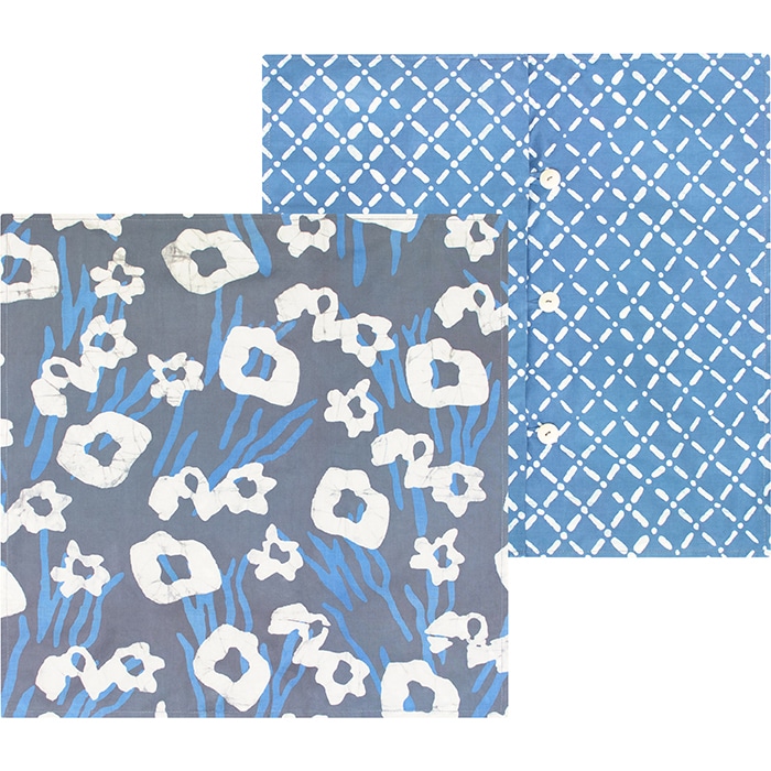 Kissenhülle: Painted Floral-Charcoal, 2er Set