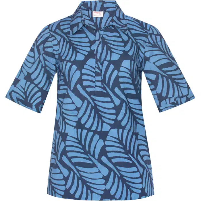 Tema Blouse: Deco Leaf - Spruce-Organic