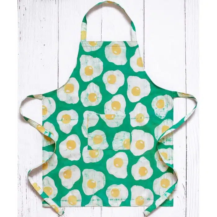 Apron Reversible: Eggs - Green-Organic