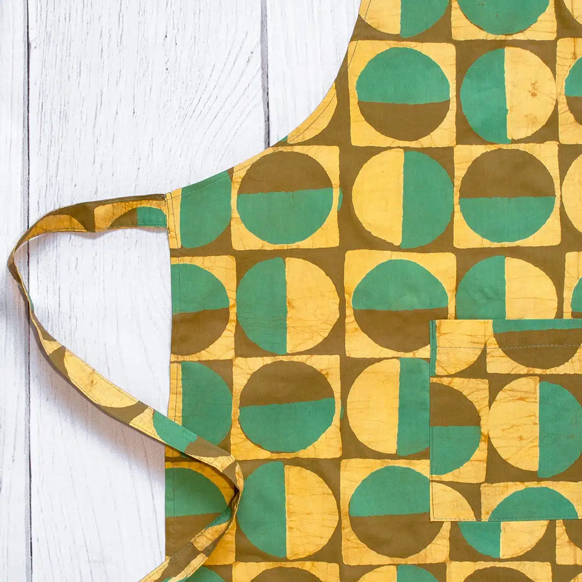 Apron Reversible: Mod Circles - Brown-Organic - Image 2