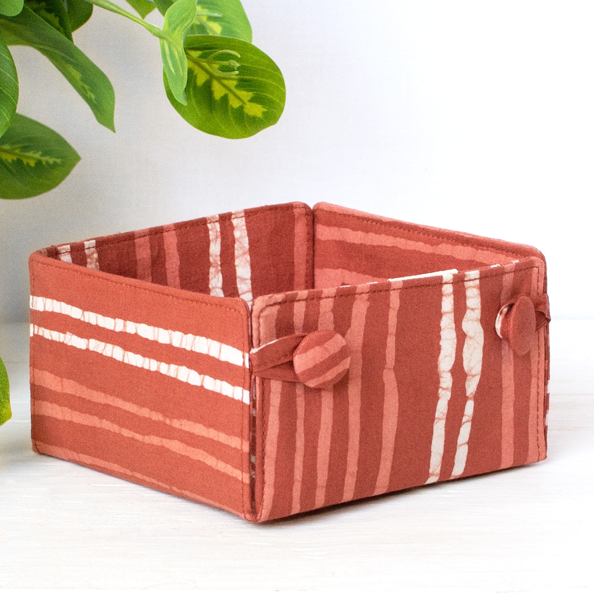 Button Basket Mini: Reeds - Rust-Organic