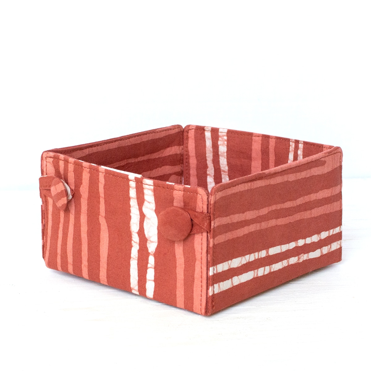 Button Basket Mini: Reeds - Rust-Organic - Image 2