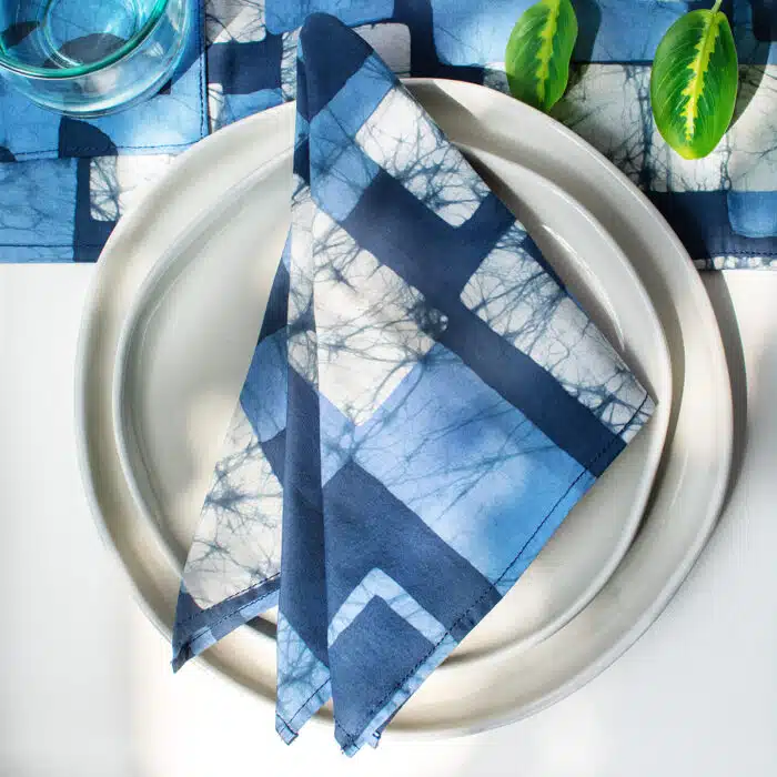 Napkin: Blocks - Navy-Organic