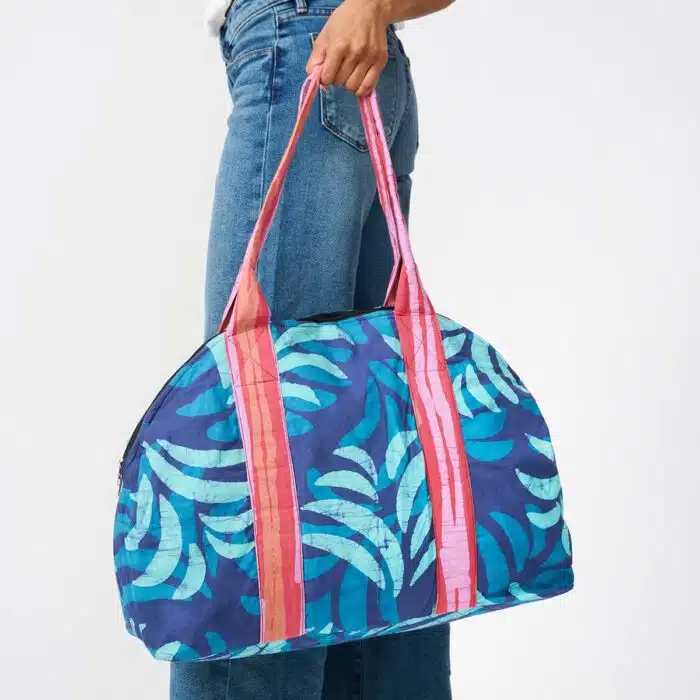 Weekend Bag: Ferns - Navy-Organic