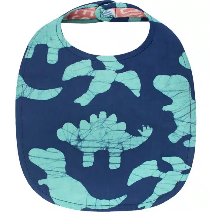 Bib: Dinos - Navy-Organic