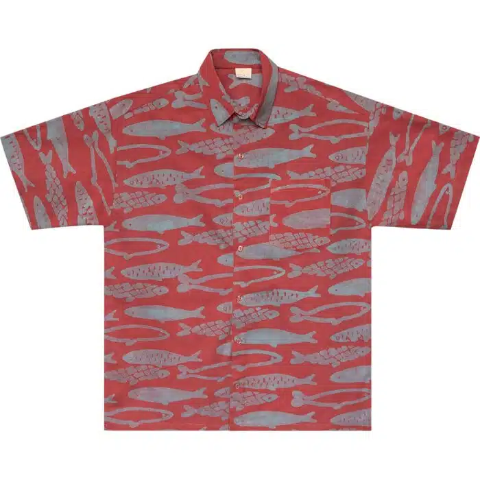 Button Down Shirt: Sardines - Rust