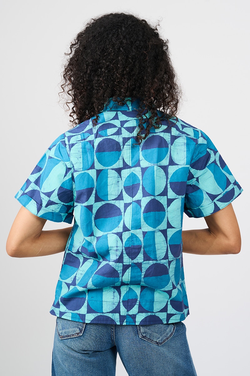 Camp Shirt: Mod Circles - Navy - Image 2