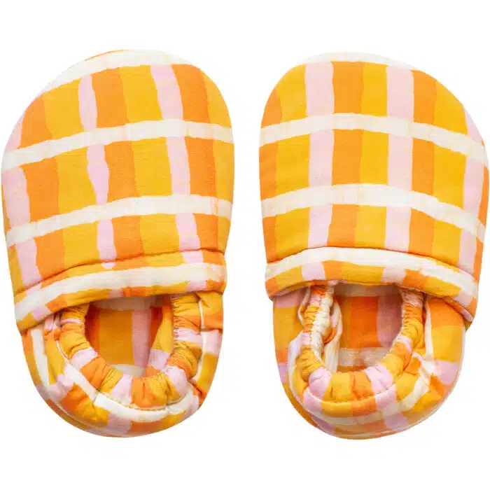 Crawling Shoes: Plaid - Gold-Organic