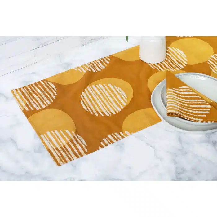 Table Runner-Short: Eclipse - Amber-Organic