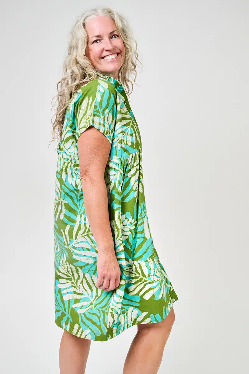 Essa Dress: Ankasa - Olive-Organic - Image 2